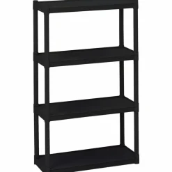 Iceberg 4-Shelf Open Storage System, Black