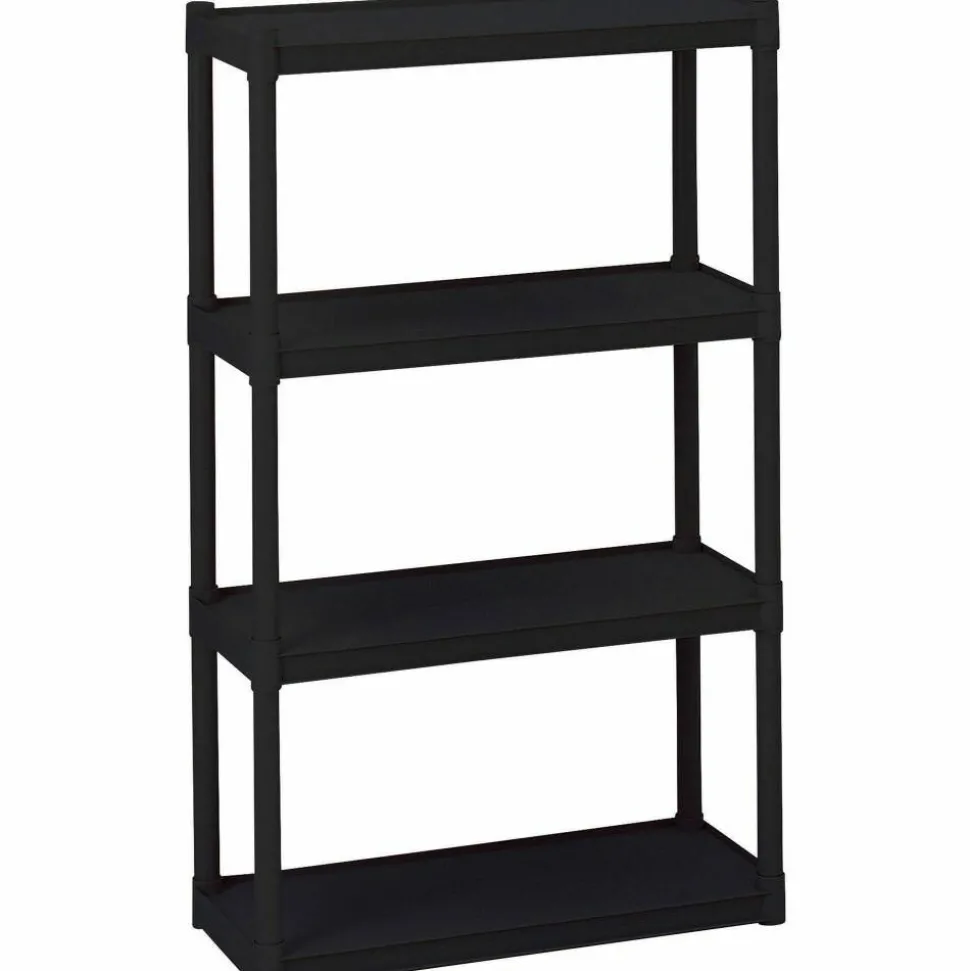 Iceberg 4-Shelf Open Storage System, Black