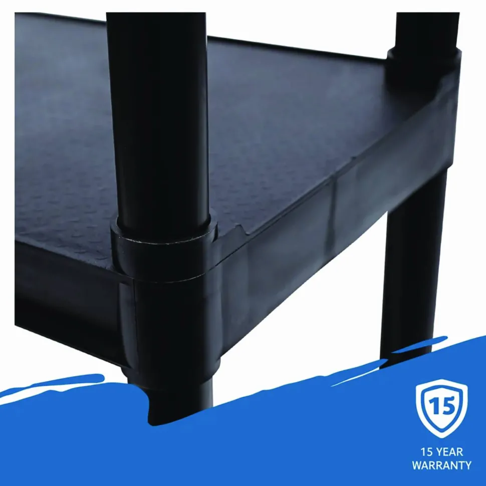 Iceberg 4-Shelf Open Storage System, Black