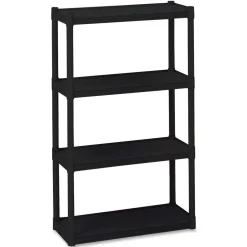 Iceberg 4-Shelf Open Storage System, Black