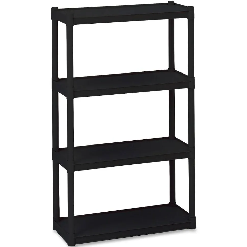 Iceberg 4-Shelf Open Storage System, Black