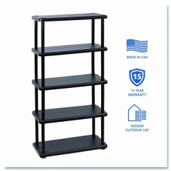 Iceberg 5-Shelf Open Storage System, Black