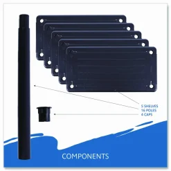 Iceberg 5-Shelf Open Storage System, Black