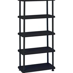 Iceberg 5-Shelf Open Storage System, Black