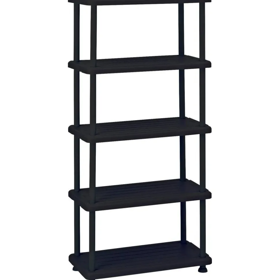 Iceberg 5-Shelf Open Storage System, Black