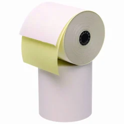 Iconex Impact Printing Carbonless Paper Rolls with End of Roll Indicator, 3