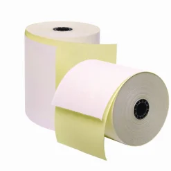 Iconex Impact Printing Carbonless Paper Rolls with End of Roll Indicator, 3
