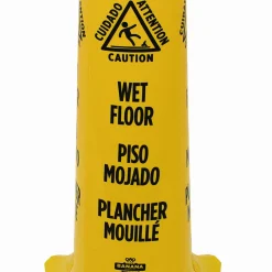Impact Banana Wet Floor Cones, 14.25 x 14.25 x 36.75, Yellow/Brown/Black