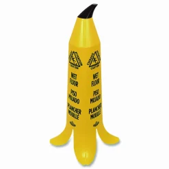 Impact Banana Wet Floor Cones, 14.25 x 14.25 x 36.75, Yellow/Brown/Black