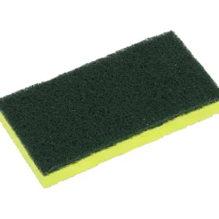 Impact Cellulose Scrubber Sponge, 0.9"H x 3.2"W x 6.3"L, 5 / Pack, Cellulose, Yellow, Green