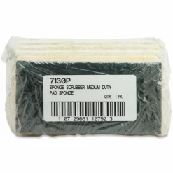Impact Cellulose Scrubber Sponge, 0.9"H x 3.2"W x 6.3"L, 5 / Pack, Cellulose, Yellow, Green