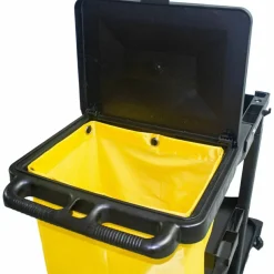Impact Janitorial Cart, Plastic, 3 Shelves, 1 Bin, 20.5