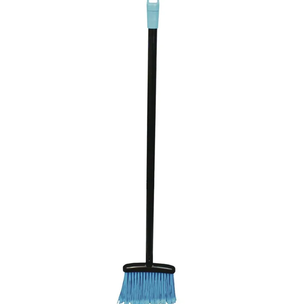 Impact Lobby Dust Pan Broom, 36.86" Length, Black/Blue, 12/Carton