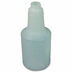 Impact Plastic Bottles with Graduations, 24 oz, Clear, 24/Carton