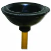 Impact Plunger, 20" Wood Handle, 6" dia, Black