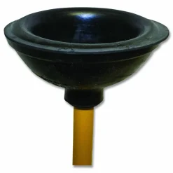 Impact Plunger, 20" Wood Handle, 6" dia, Black