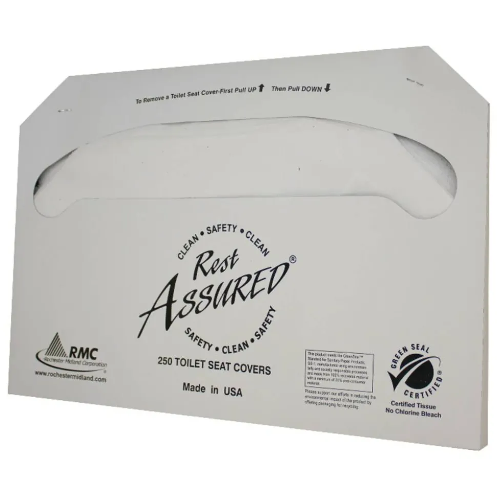 Impact Rest Assured Toilet Seat Covers, 100% Recycled, White, 20 packs of 250 Covers
