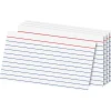 Index Cards, 3" x 5", Ruled, White, 100