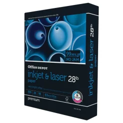 Inkjet And Laser Paper, 1 Ream, White, Letter Size (8 1/2" x 11"), Ream Of 500 Sheets, 28 Lb, 98 Brightness