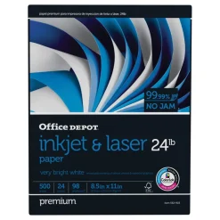 Inkjet Or Laser Paper, 1 Ream, White, Letter Size (8 1/2