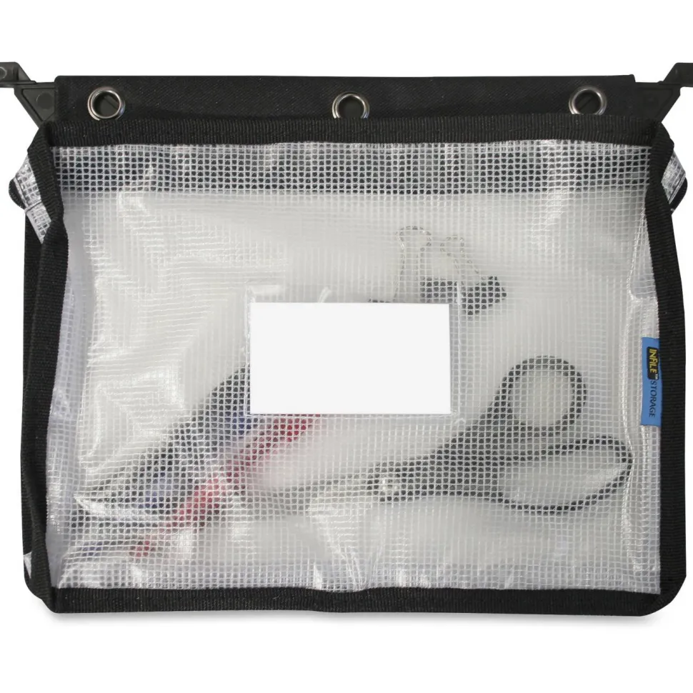 Innovative Storage Designs Infile Expanding Zipper Pouch, Black/White