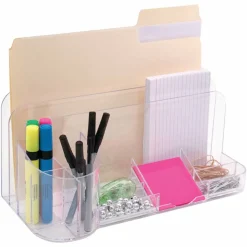 Innovative Storage Designs Desktop Organizer, 9 Compartments, Clear
