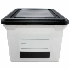 Innovative Storage Designs File Tote with Contents Label, Letter/Legal Files, 17.75