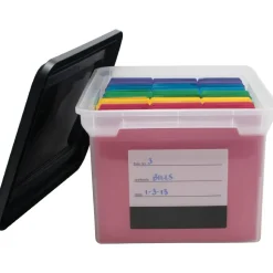 Innovative Storage Designs File Tote with Contents Label, Letter/Legal Files, 17.75