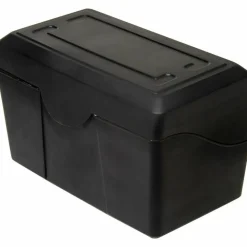 Innovative Storage Designs Plastic Card File, 350-Card Capacity, Black