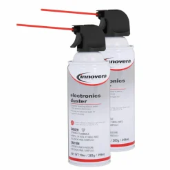 Innovera Compressed Air Duster Cleaner, 10 oz Can, 2/Pack
