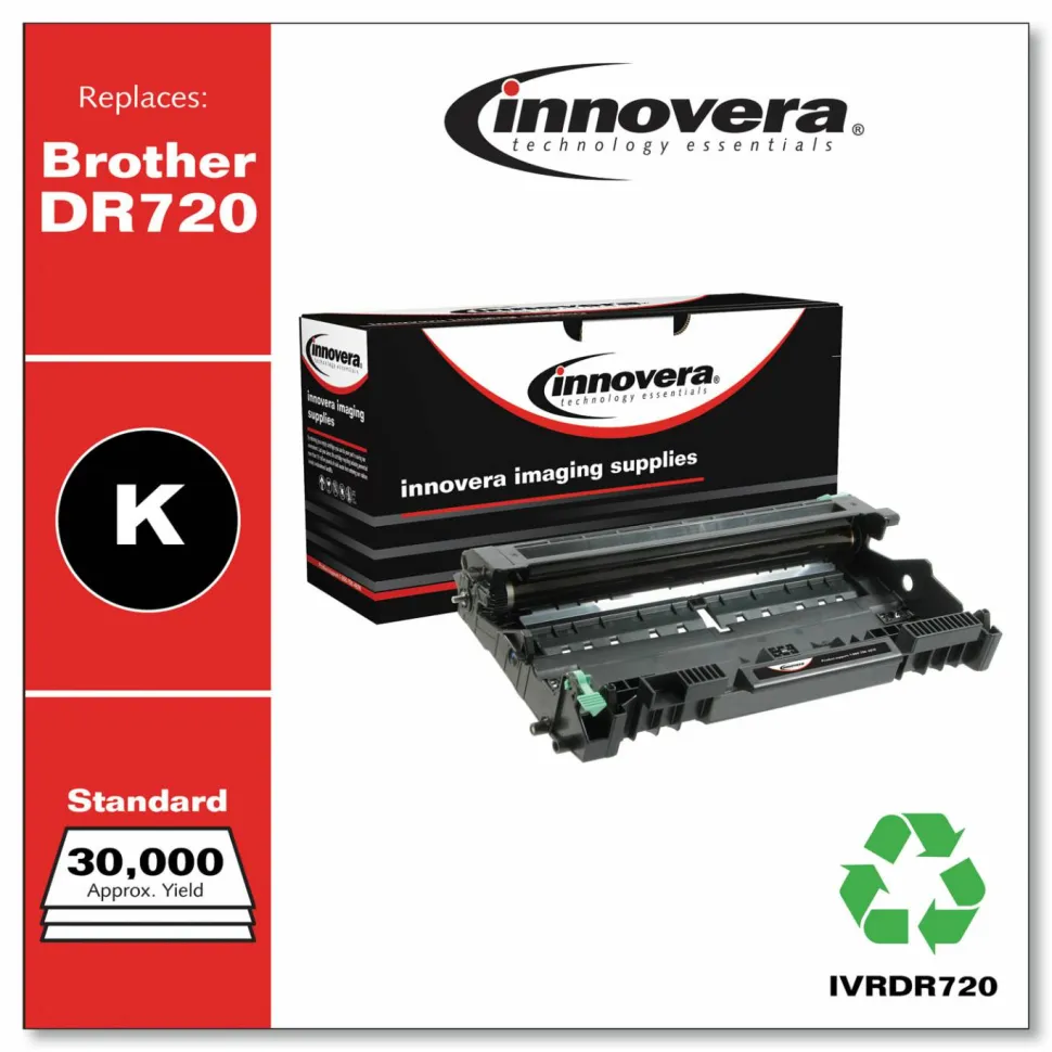 Innovera Remanufactured Black Drum Unit, Replacement for DR720, 30,000 Page-Yield