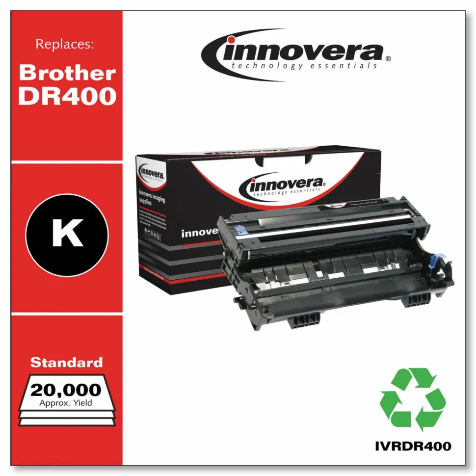 Innovera Remanufactured Black Drum Unit, Replacement for DR400, 20,000 Page-Yield