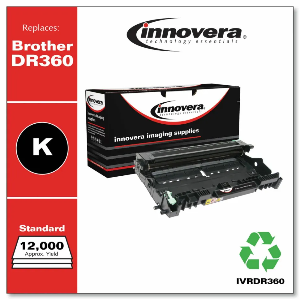 Innovera Remanufactured Black Drum Unit, Replacement for DR360, 12,000 Page-Yield