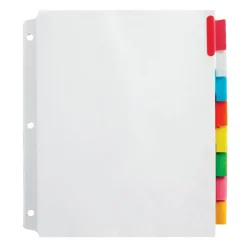 Insertable Extra-Wide Dividers With Big Tabs, Assorted Colors, 8-Tab