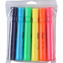 Integra Chisel Desk Liquid Highlighters, Assorted Colors, Pack Of 6
