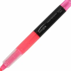 Integra Liquid Highlighters - Chisel Marker Point Style - Fluorescent Pink - 1 Dozen