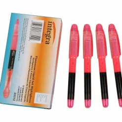 Integra Liquid Highlighters - Chisel Marker Point Style - Fluorescent Pink - 1 Dozen
