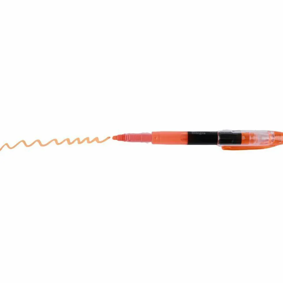 Integra Liquid Highlighters - Chisel Marker Point Style - Fluorescent Orange - 1 Dozen