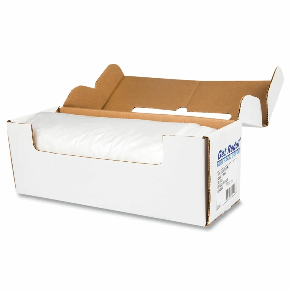 Inteplast Group Bun Rack/Pan Cover Film, 52 x 80, 1-Rack, 15 Micron, Clear, 50/Carton