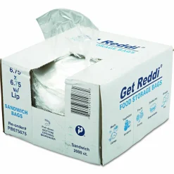 Inteplast Group Food Bags, 6.75" x 6.75", Clear, 2,000/Carton