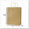 Inteplast Group Get Reddi Paper Bags, Pulse Size, 60# Basis Weight, Twisted Rope Handles, 8 x 4.5 x 10.25, Brown, 250/Carton