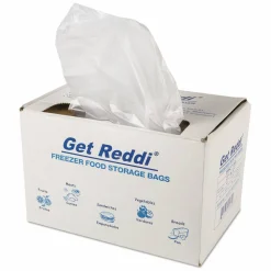 Inteplast Group Get Reddi Freezer Food Storage Bags for Full-Size Bun Pans, Includes Twist-Ties, 27