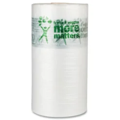 Inteplast Group Produce Bags, Fruits and Veggies - More Matters Labeling, 0.35 mil, 10" x 15", Clear, 1,400 Bags/Roll, 4 Rolls/Carton
