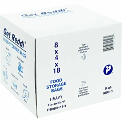 Inteplast Group Food Bags, 2-Gallon, 8" x 4" x 18", Clear, 1,000/Carton