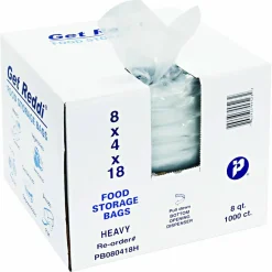 Inteplast Group Food Bags, 2-Gallon, 8" x 4" x 18", Clear, 1,000/Carton