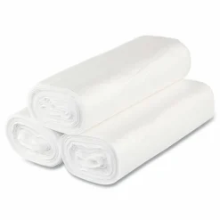 Inteplast Group High-Density Commercial Can Liners, 33 gal, 16 mic, 33" x 40", Clear, Interleaved Roll, 25 Bags/Roll, 10 Rolls/Carton
