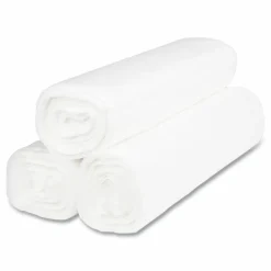 Inteplast Group High-Density Commercial Can Liners, 45 gal, 14 mic, 40" x 48", Clear, Interleaved Roll, 25 Bags/Roll, 10 Rolls/Carton
