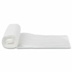 Inteplast Group High-Density Commercial Can Liners, 10 gal, 6 mic, 24" x 24", Natural, Perforated Roll, 50 Bags/Roll, 20 Rolls/Carton