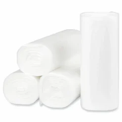 Inteplast Group High-Density Commercial Can Liners, 16 gal, 8 mic, 24" x 33", Natural, Interleaved Roll, 50 Bags/Roll, 20 Rolls/Carton