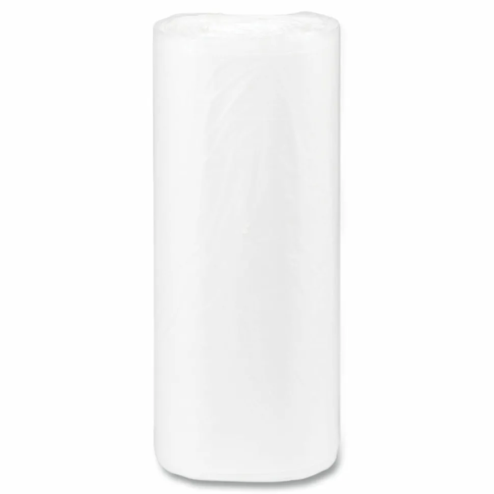 Inteplast Group High-Density Commercial Can Liners, 16 gal, 8 mic, 24" x 33", Natural, Interleaved Roll, 50 Bags/Roll, 20 Rolls/Carton